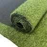 premium.jpg	Rolka gęstej sztucznej trawy ogrodowej w dwóch odcieniach zieleni, widoczne czarne podłoże drenażowe.
