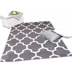 Dywan Marokańska koniczyna 140 cm x 200 cm szary popiel czarny