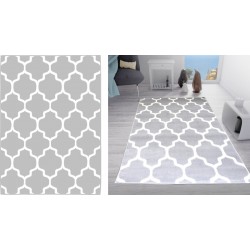 Dywan Marokańska koniczyna 140 cm x 200 cm szary popiel czarny