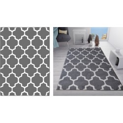 Dywan Marokańska koniczyna 140 cm x 200 cm szary popiel czarny