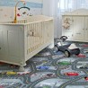 Dywan miasto ulice drogi 200x300 Cars Disney auta wyścigi