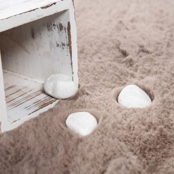 Pluszowy Wysoki Dywan do Salonu Rabbit 200x300 KOLOR BEŻ 2x3