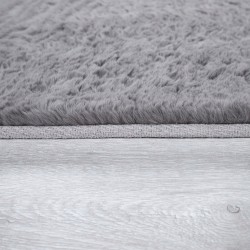 Pluszowy Wysoki Dywan do Sypialni Rabbit 200x300 SZARY 2x3