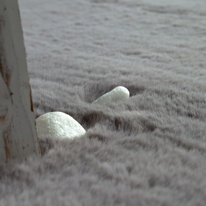 Pluszowy Wysoki Dywan do Sypialni Rabbit 200x300 SZARY 2x3