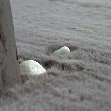 Pluszowy Wysoki Dywan do Sypialni Rabbit 200x300 SZARY 2x3