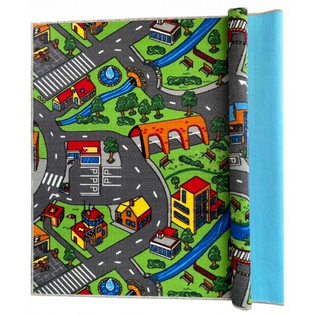 Dywan dziecięcy uliczki miasto ulice droga 160x250