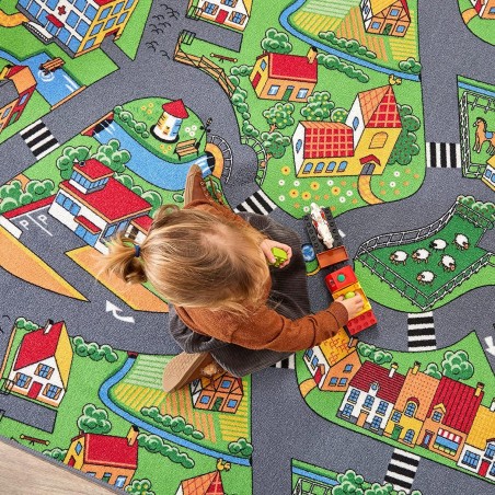 WYKŁADZINA DYWANOWA DZIECI ULICZKI WIEŚ 140x200
