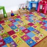 Kolorowy Dywan dla Dziewczynki 150x200 kwiatuszki